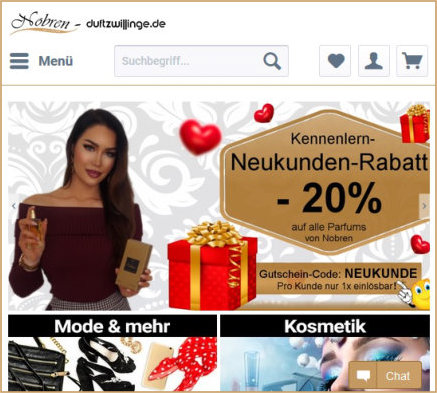 Zur Online-Parfümerie duftzwillinge.de